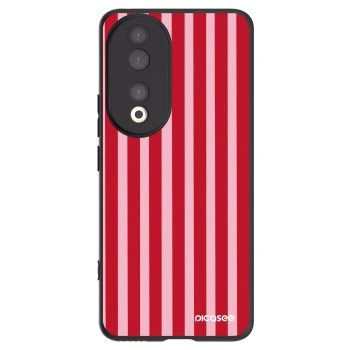 Picasee crna silikonska maskica za Honor 90 5G - Lines red