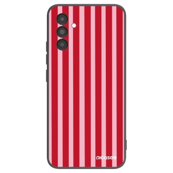 Picasee crna silikonska maskica za Samsung Galaxy A04s A047F - Lines red