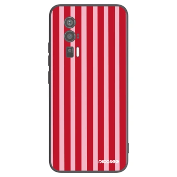 Picasee crna silikonska maskica za Xiaomi Poco F5 Pro 5G - Lines red