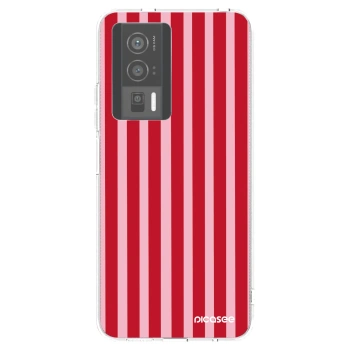 Picasee silikonska prozirna maskica za Xiaomi Poco F5 Pro 5G - Lines red