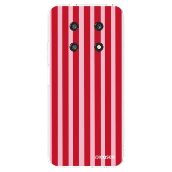 Picasee silikonska prozirna maskica za Honor Magic4 Lite 5G - Lines red