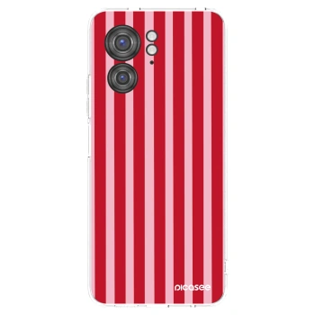 Picasee silikonska prozirna maskica za Motorola Edge 40 - Lines red