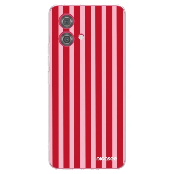 Picasee silikonska prozirna maskica za Motorola Moto G84 5G - Lines red