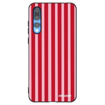 Picasee crna silikonska maskica za Huawei P20 Pro - Lines red