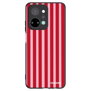 Picasee crna silikonska maskica za Honor X7a - Lines red