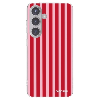 Picasee silikonska prozirna maskica za Samsung Galaxy S24 S921B 5G - Lines red