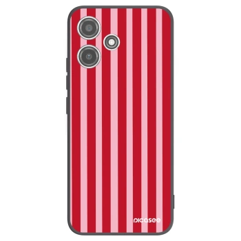 Picasee crna silikonska maskica za Xiaomi Redmi 12 5G - Lines red