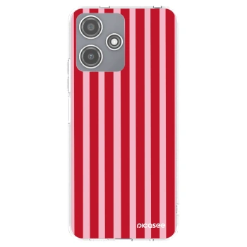 Picasee silikonska prozirna maskica za Xiaomi Redmi 12 5G - Lines red