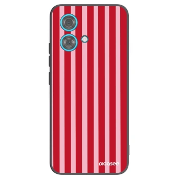 Picasee crna silikonska maskica za Motorola Edge 40 Neo - Lines red