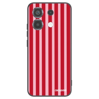 Picasee crna silikonska maskica za Xiaomi Poco X6 - Lines red