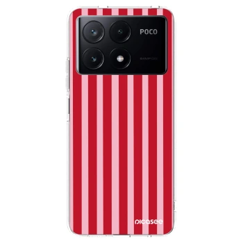 Picasee silikonska prozirna maskica za Xiaomi Poco X6 Pro - Lines red