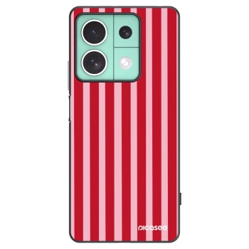 Picasee crna silikonska maskica za Xiaomi Redmi Note 13 5G - Lines red