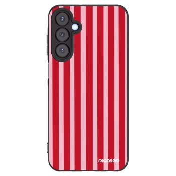 Picasee crna silikonska maskica za Samsung Galaxy A25 A256B 5G - Lines red