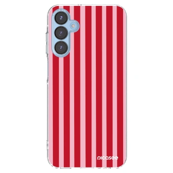 Picasee silikonska prozirna maskica za Samsung Galaxy A15 A156B 5G - Lines red