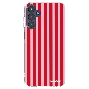 Picasee silikonska prozirna maskica za Samsung Galaxy A15 A155F 4G - Lines red