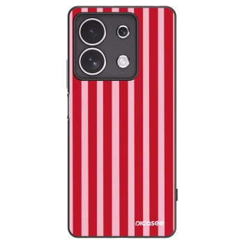 Picasee crna silikonska maskica za Xiaomi Redmi Note 13 4G - Lines red