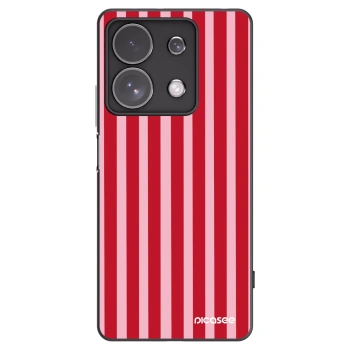 Picasee crna silikonska maskica za Xiaomi Redmi Note 13 Pro 4G - Lines red