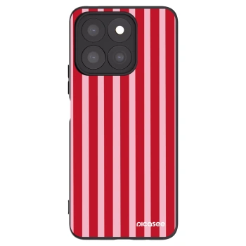 Picasee crna silikonska maskica za Honor X8b - Lines red