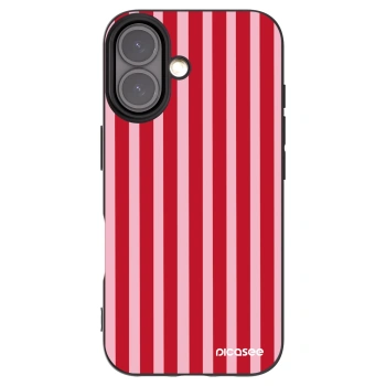 Picasee crna silikonska maskica za Apple iPhone 16 - Lines red