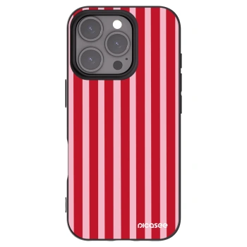 Picasee crna silikonska maskica za Apple iPhone 16 Pro - Lines red