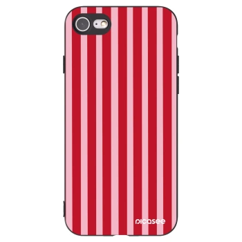 Picasee crna silikonska maskica za Apple iPhone 8 - Lines red
