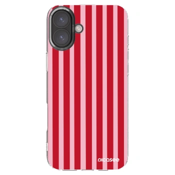 Picasee silikonska prozirna maskica za Apple iPhone 16 Plus - Lines red