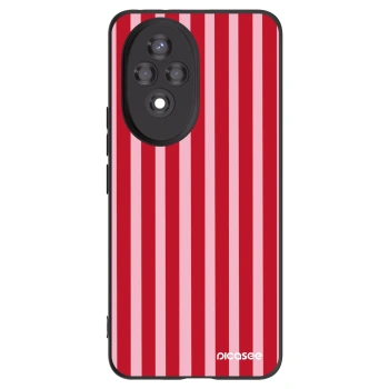 Picasee crna silikonska maskica za Honor 200 5G - Lines red