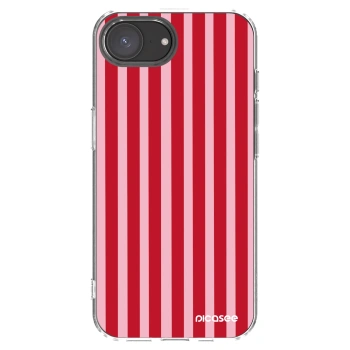 Picasee silikonska prozirna maskica za Apple iPhone 16e - Lines red