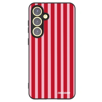 Picasee crna silikonska maskica za Samsung Galaxy S24 FE S721B - Lines red
