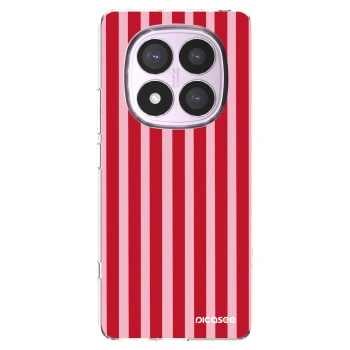 Picasee silikonska prozirna maskica za Xiaomi Redmi Note 14 Pro 5G - Lines red