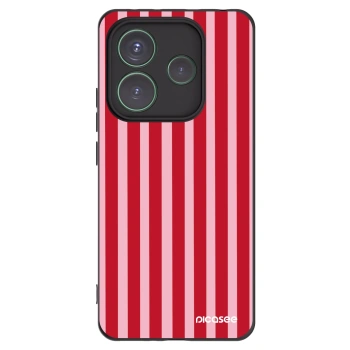 Picasee crna silikonska maskica za Xiaomi Redmi Note 14 5G - Lines red