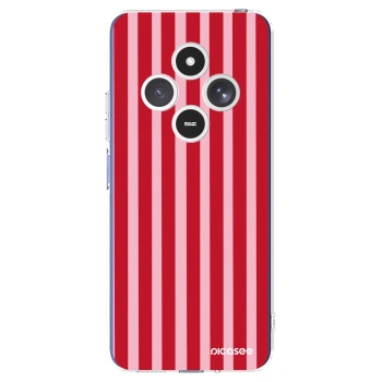 Picasee silikonska prozirna maskica za Xiaomi Redmi 14C - Lines red