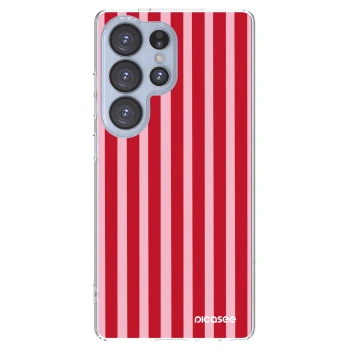 Picasee silikonska prozirna maskica za Samsung Galaxy S25 Ultra 5G - Lines red