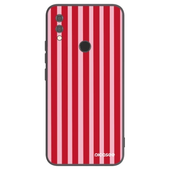 Picasee crna silikonska maskica za Xiaomi Redmi Note 7 - Lines red