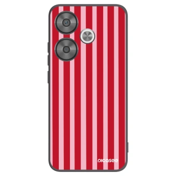Picasee crna silikonska maskica za Xiaomi Poco F6 - Lines red