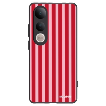 Picasee crna silikonska maskica za Vivo V50 Lite 5G - Lines red