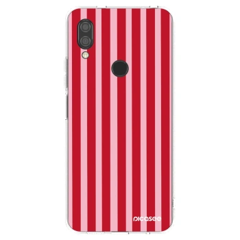 Picasee silikonska prozirna maskica za Xiaomi Redmi 7 - Lines red