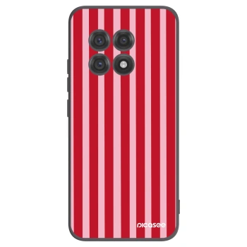 Picasee crna silikonska maskica za OnePlus 13R 5G - Lines red