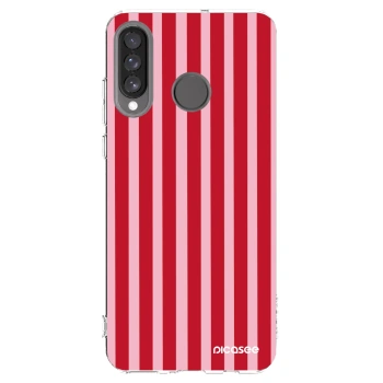 Picasee silikonska prozirna maskica za Huawei P30 Lite - Lines red