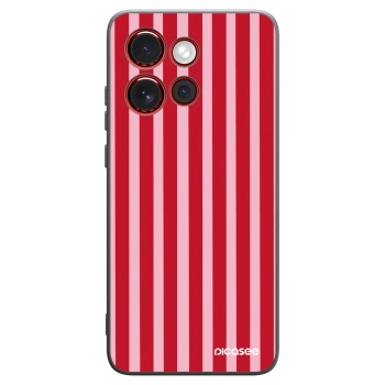 Picasee crna silikonska maskica za Motorola Edge 60 Neo 5G - Lines red