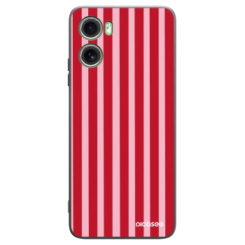 Picasee crna silikonska maskica za Motorola Moto G06 - Lines red