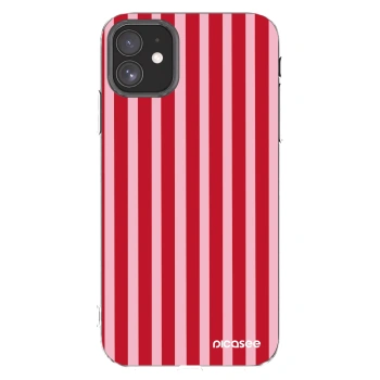 Picasee silikonska prozirna maskica za Apple iPhone 11 - Lines red