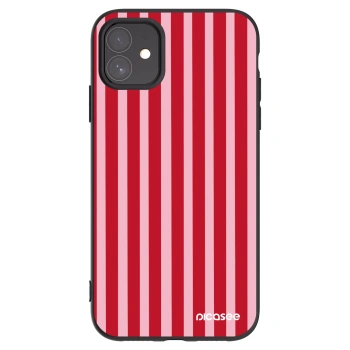 Picasee crna silikonska maskica za Apple iPhone 11 - Lines red