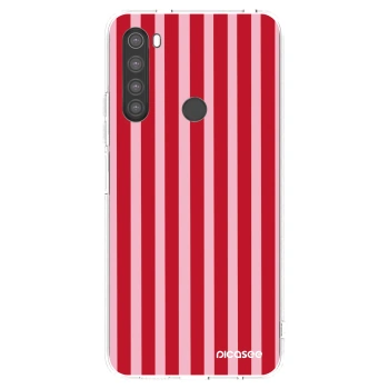 Picasee silikonska prozirna maskica za Xiaomi Redmi Note 8 - Lines red