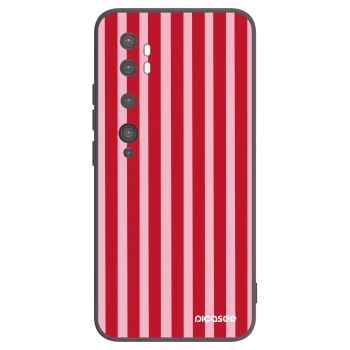 Picasee crna silikonska maskica za Xiaomi Mi Note 10 (Pro) - Lines red