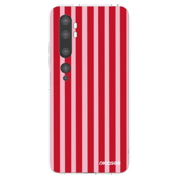 Picasee silikonska prozirna maskica za Xiaomi Mi Note 10 (Pro) - Lines red