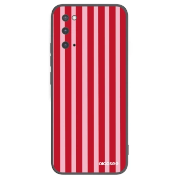 Picasee crna silikonska maskica za Samsung Galaxy S20 G980F - Lines red