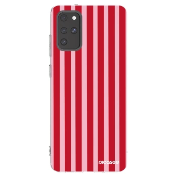 Picasee silikonska prozirna maskica za Samsung Galaxy S20+ G985F - Lines red