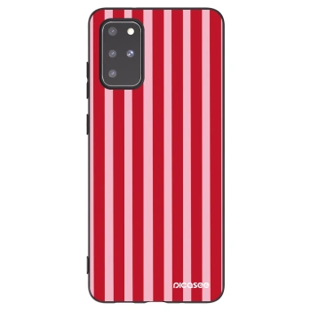 Picasee crna silikonska maskica za Samsung Galaxy S20+ G985F - Lines red