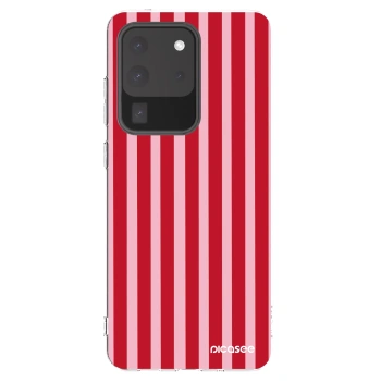 Picasee silikonska prozirna maskica za Samsung Galaxy S20 Ultra 5G G988F - Lines red